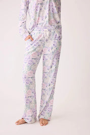 PJ Salvage Violet Rose Floral Waffle Thermal Pant