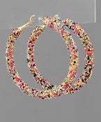 Glitter Hoops- Multi