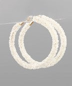 Glitter Hoops- Clear