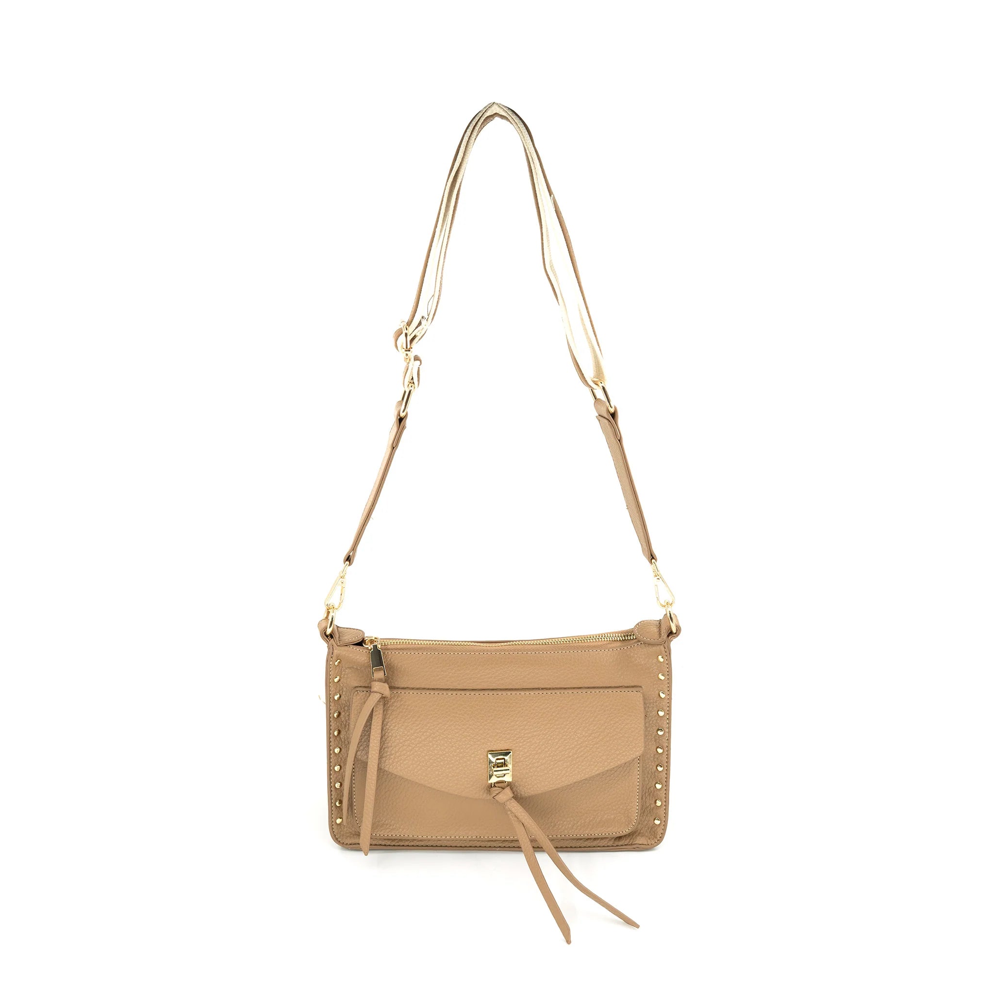 Stud Handbag- Camel