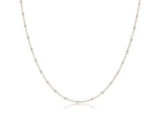 Choker Simplicity Chain Gold 15” - 2mm Pearl