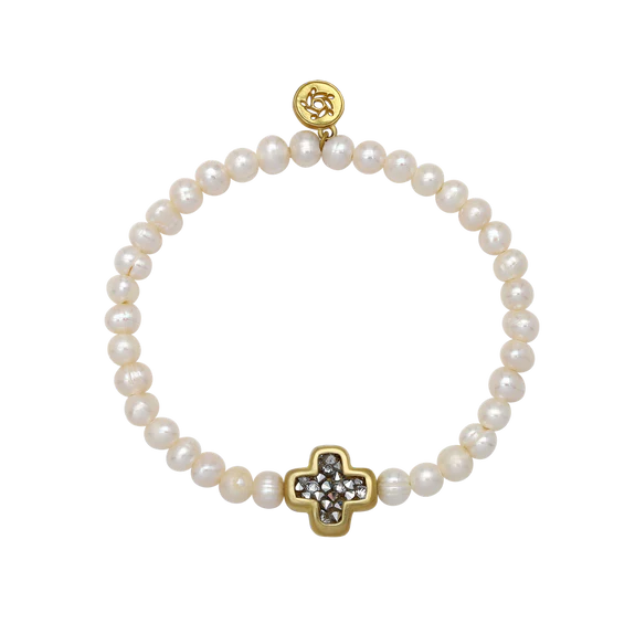 Kristal Life in Balance Pearl Stretch Bracelet