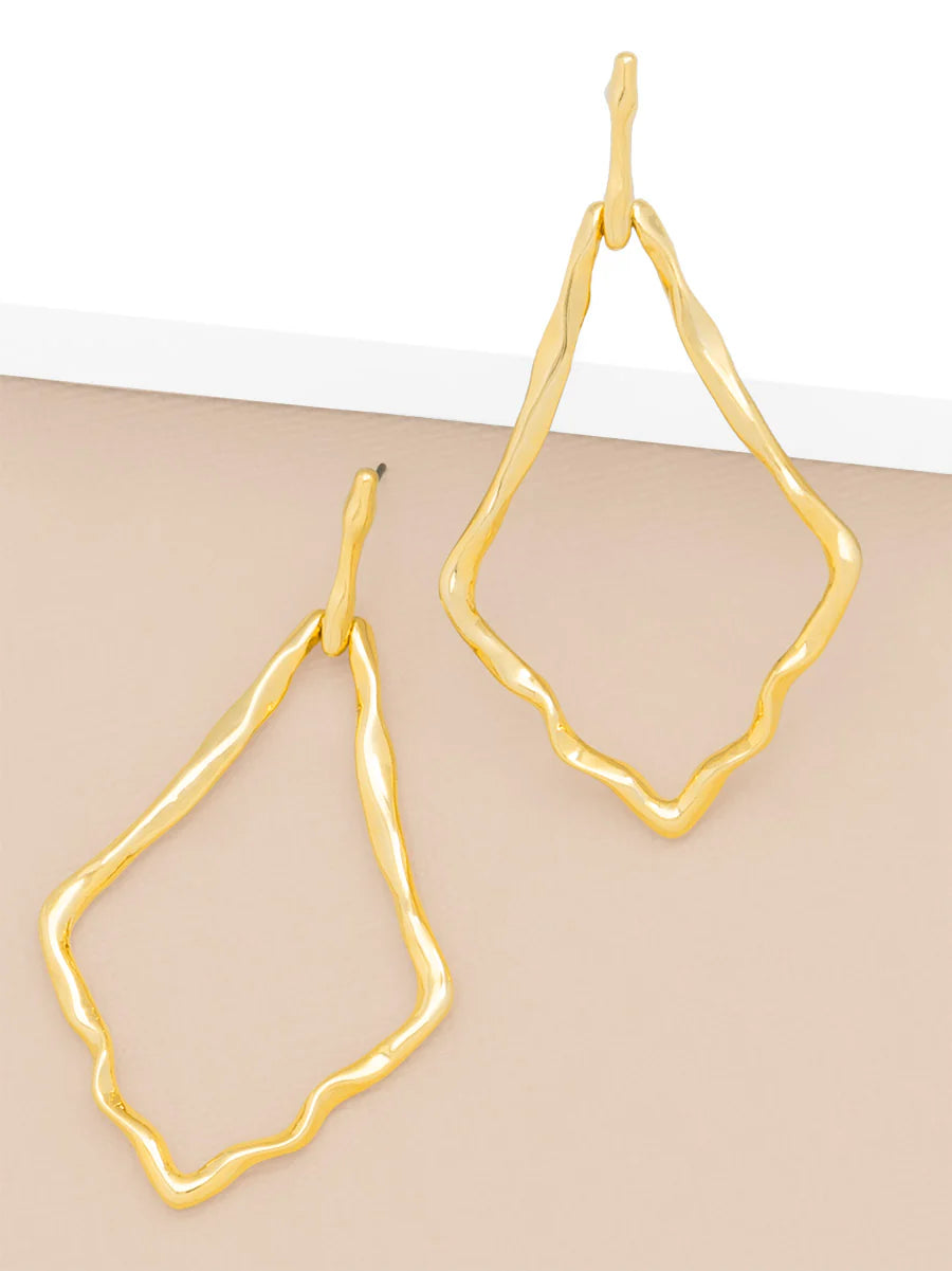 Textured Triangle Drop Earring