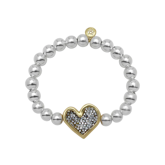 Kristal Abundant Heart Stretch Bracelet
