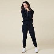 DreamTech 1/4 Zip Jogger Set- Black