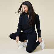 DreamTech 1/4 Zip Jogger Set- Black