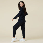DreamTech 1/4 Zip Jogger Set- Black