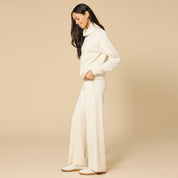 DreamTech Mock Neck with Pleated Pant- Almond