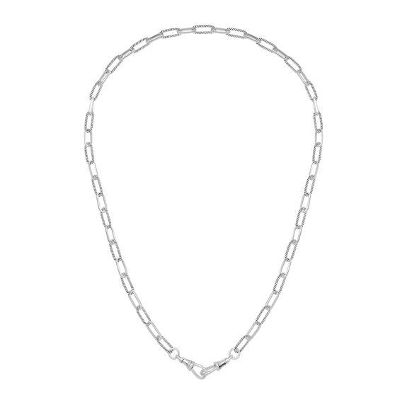 Twisted Link Everything Necklace Sterling Silver