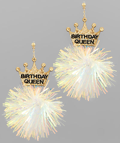 Birthday Queen Earrings