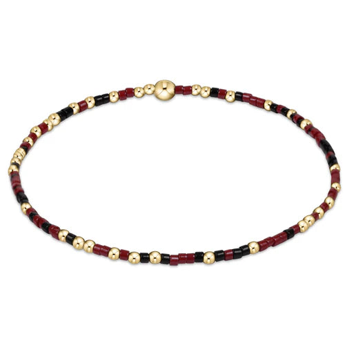 Gameday Hope Unwritten Bracelet- Black/Garnet