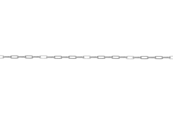 Twisted Link Paperclip Chain