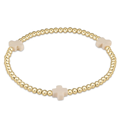 egirl signature cross bracelet gold-off white