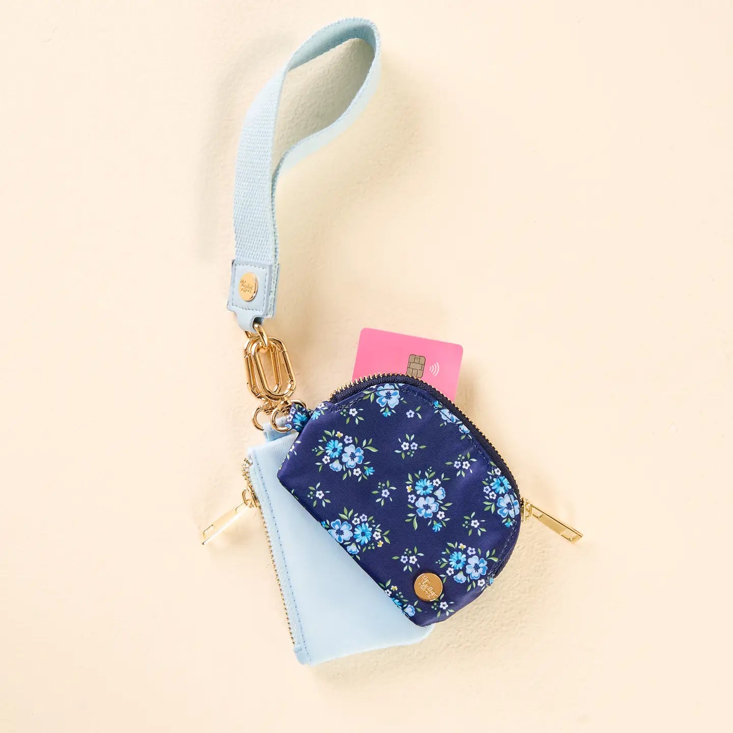 Dynamic Duo Pouch Wristlet- Navy