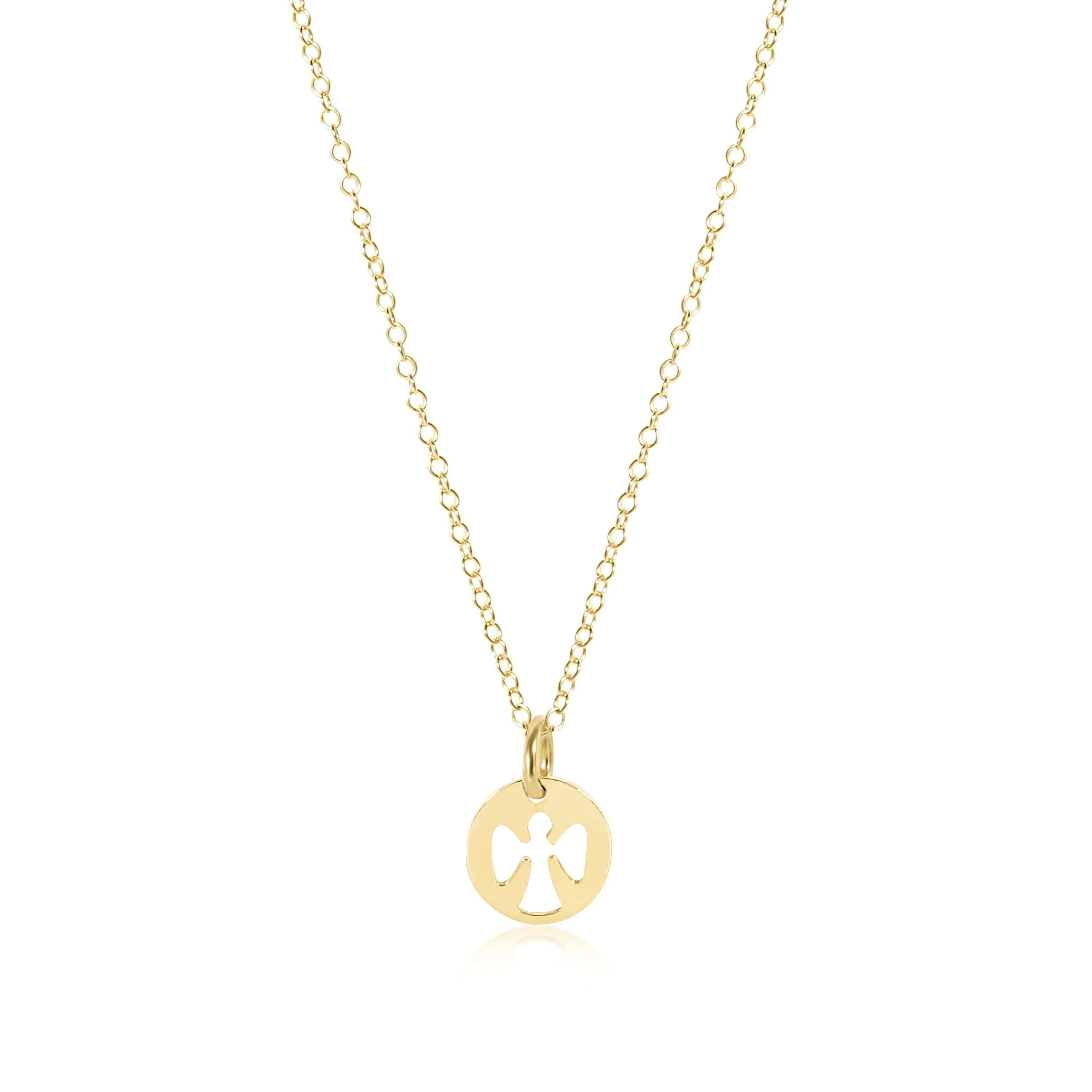 egirl 14" guardian angel necklace gold