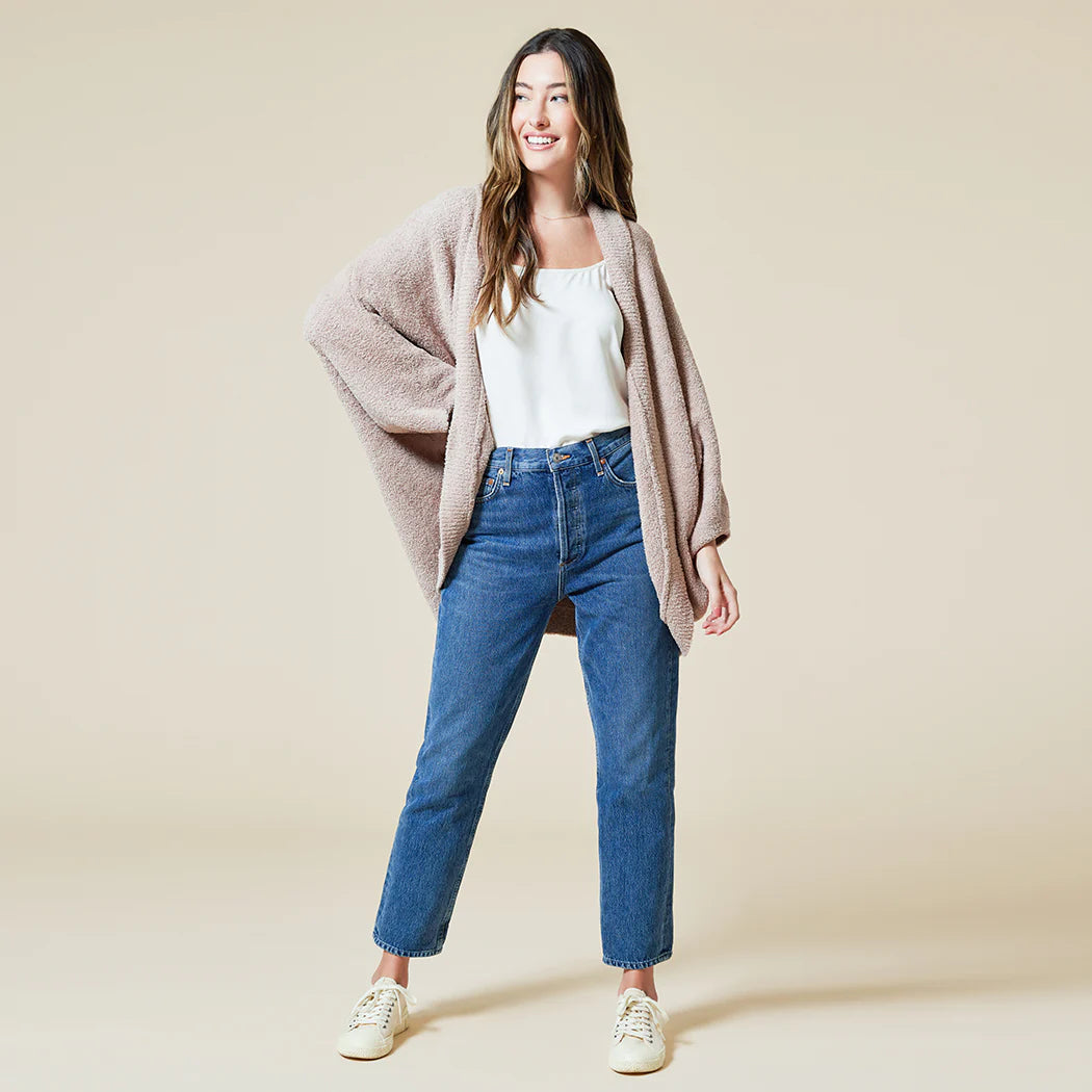 Solid Marshmallow Shrug-Coco