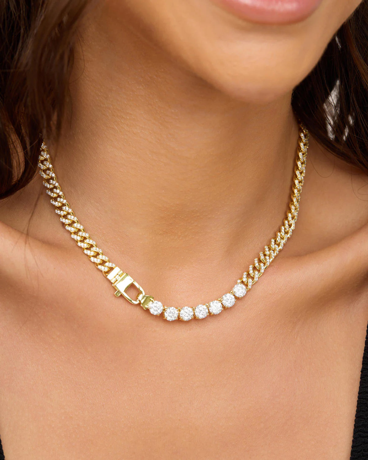 Pave' Julian Loves Diamonds Necklace 16"