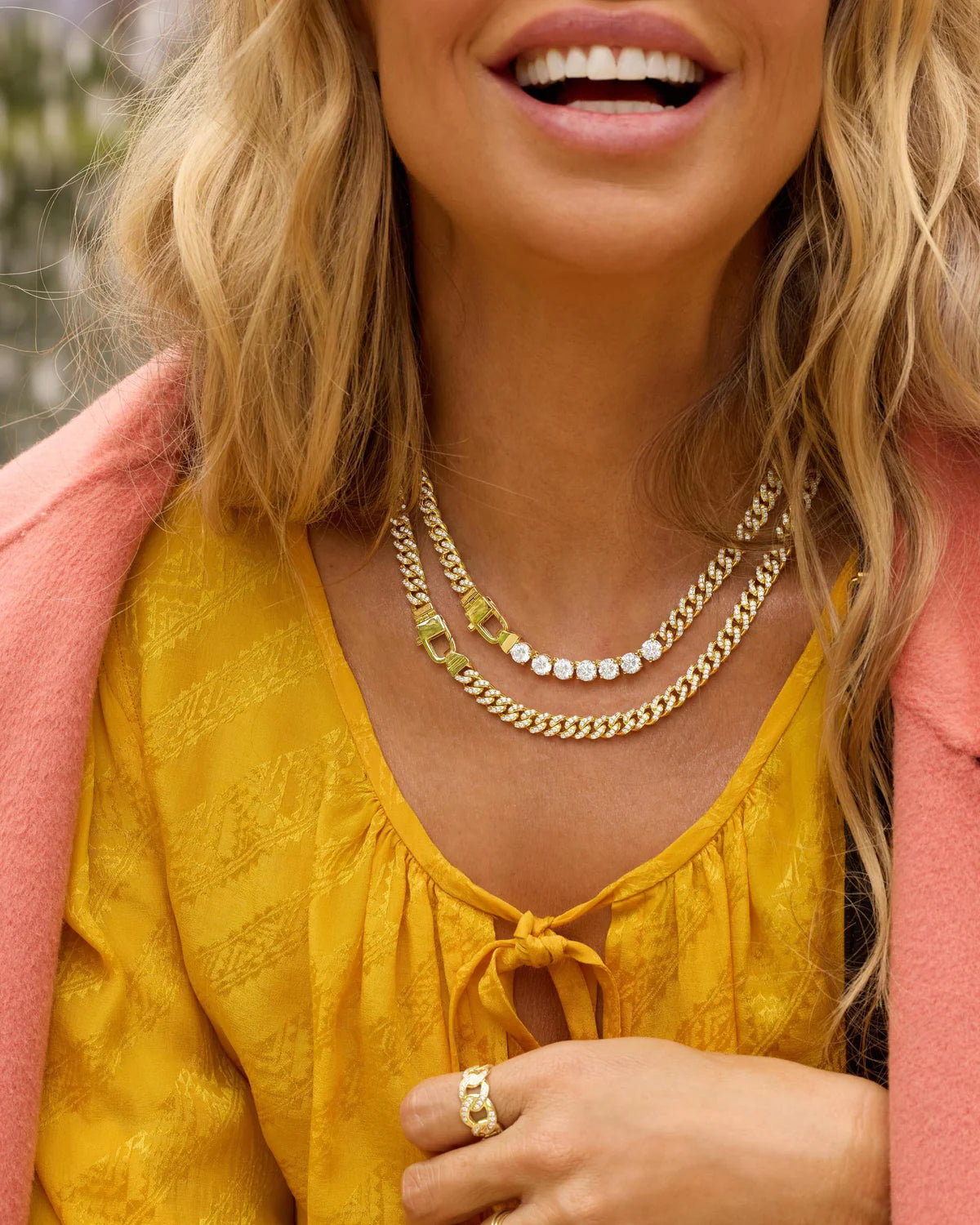 Pave' Julian Loves Diamonds Necklace 16"