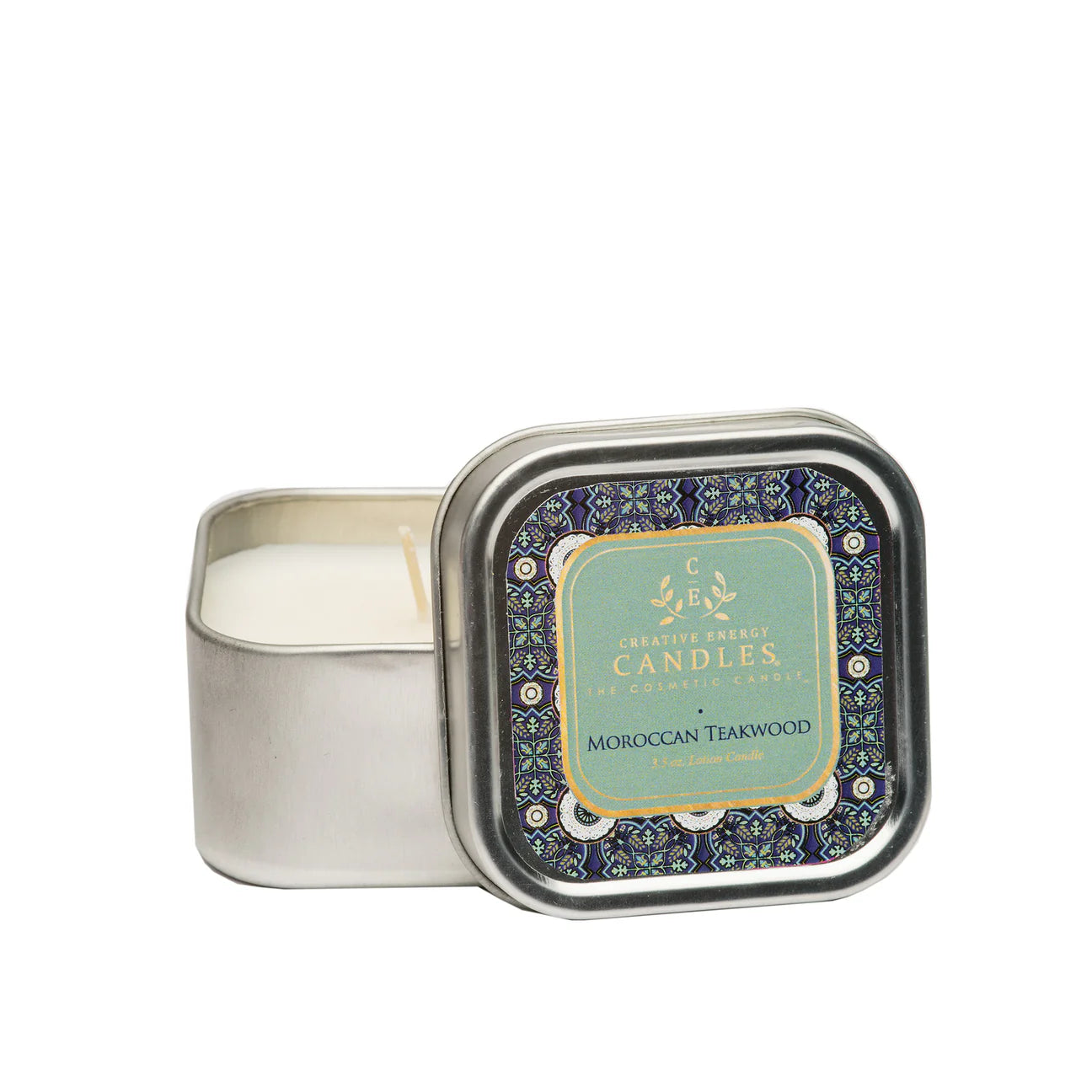 Soy Lotion Candle Moroccan Teakwood- Tin
