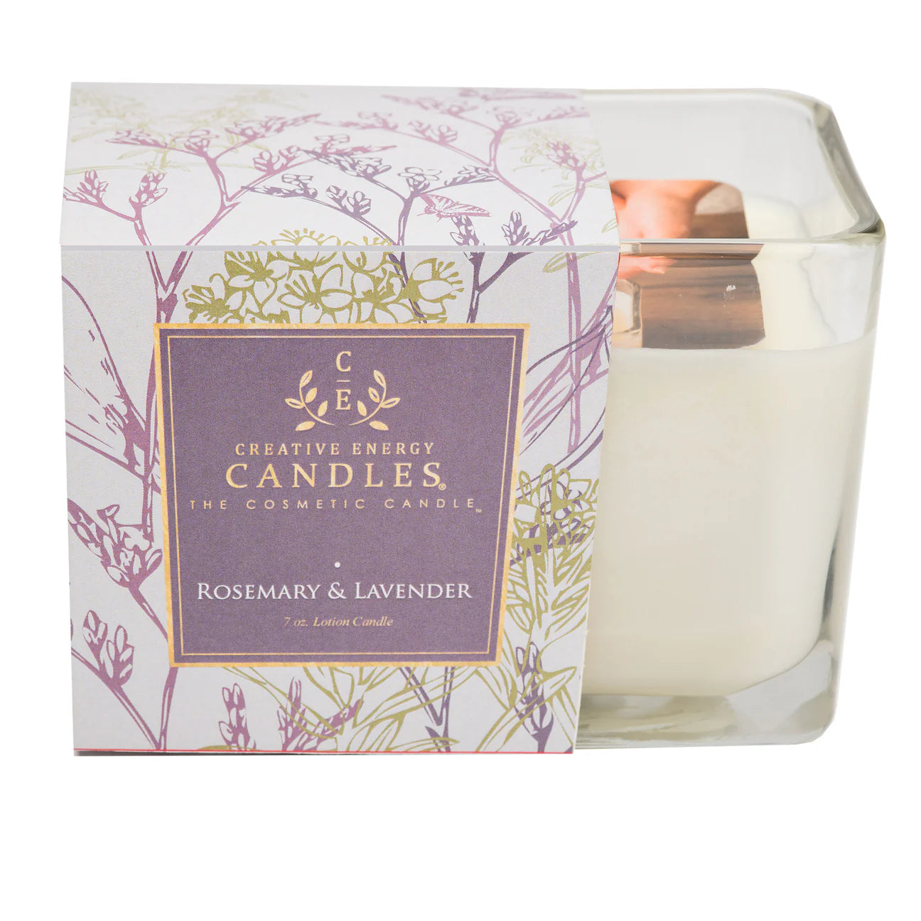 Soy Lotion Candle Rosemary & Lavender- Large
