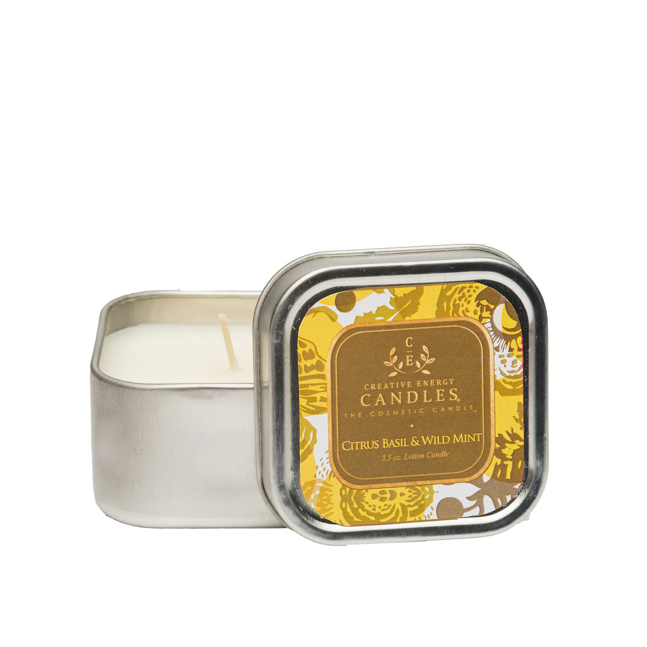 Soy Lotion Candle Citrus Basil & Wild Mint- Tin