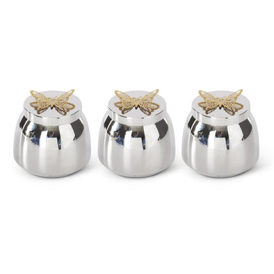 Butterfly Lid Silver Candle- 3 Scents