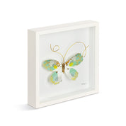 Butterfly Wall Art 10in- Green & White