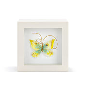 Butterfly Shadow Box 4in- Endlessly Hopeful Yellow & Green