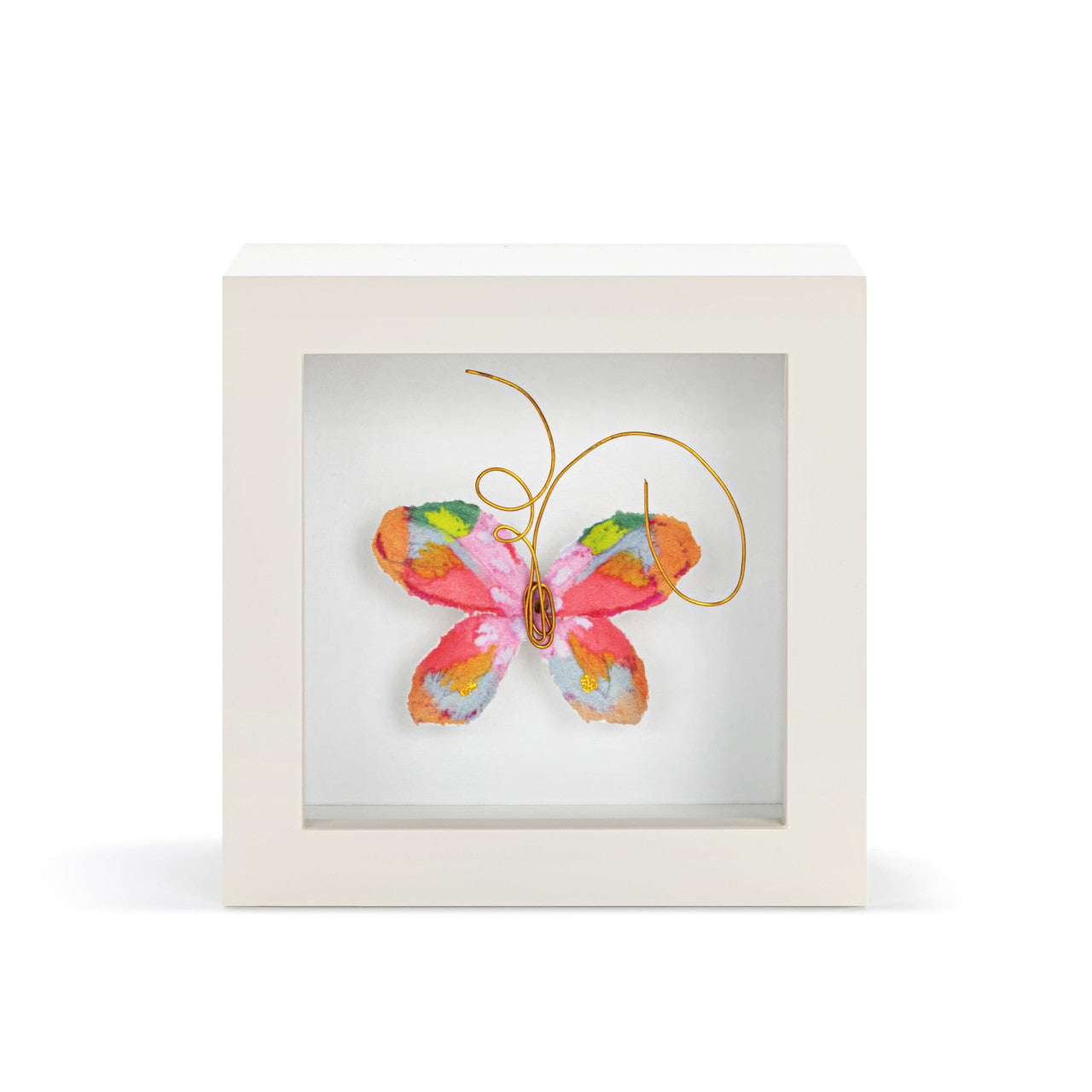 Butterfly Shadow Box 4in- Living Boldly Pink Multi