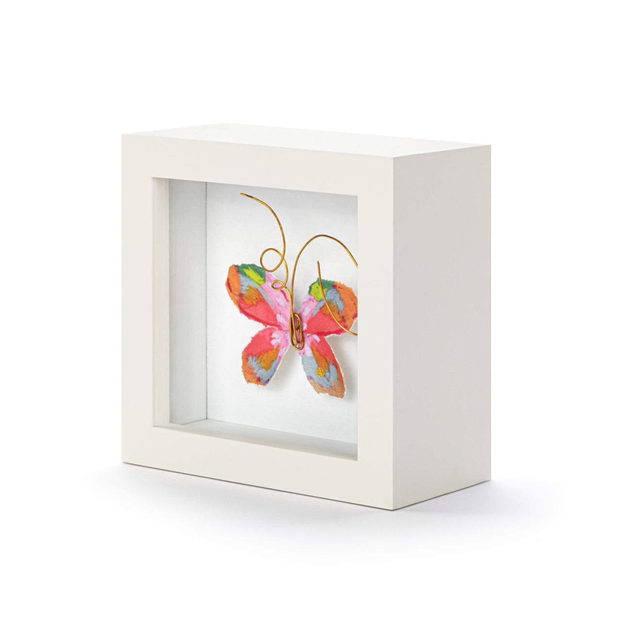 Butterfly Shadow Box 4in- Living Boldly Pink Multi