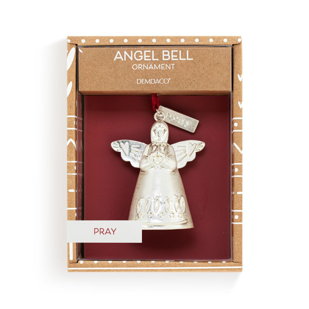 Mini Bell Angel Ornament - Pray