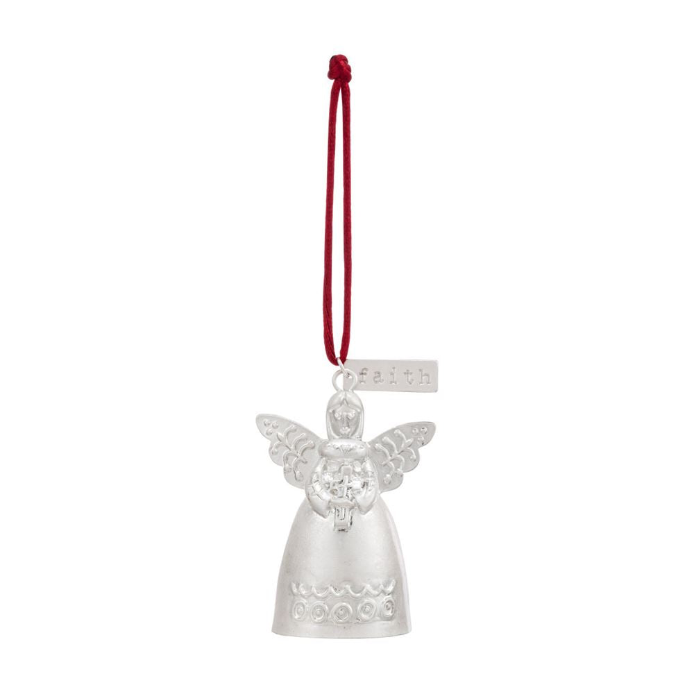 Mini Bell Angel Ornament - Faith