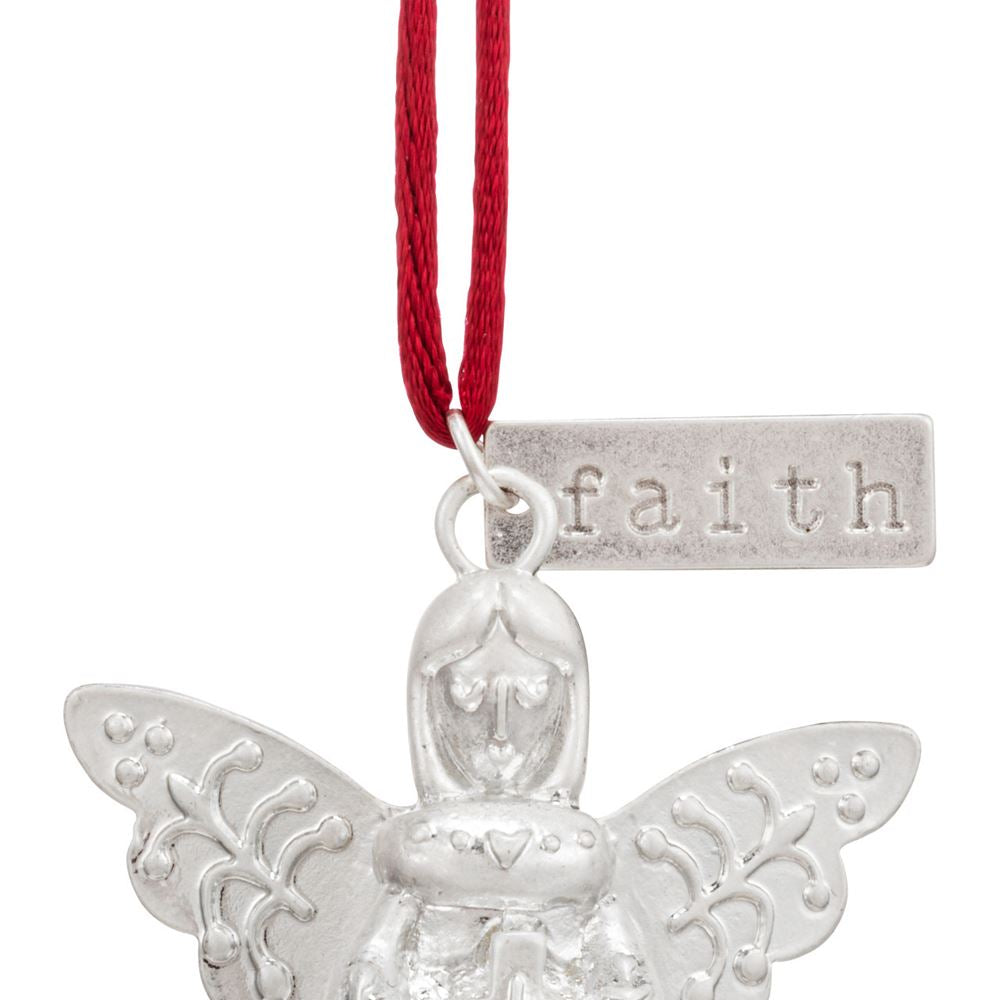 Mini Bell Angel Ornament - Faith