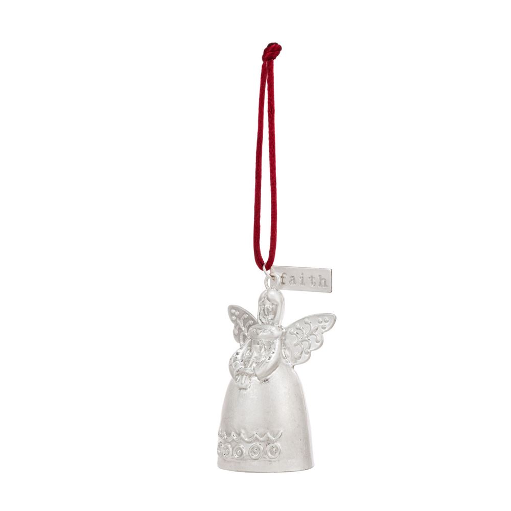 Mini Bell Angel Ornament - Faith