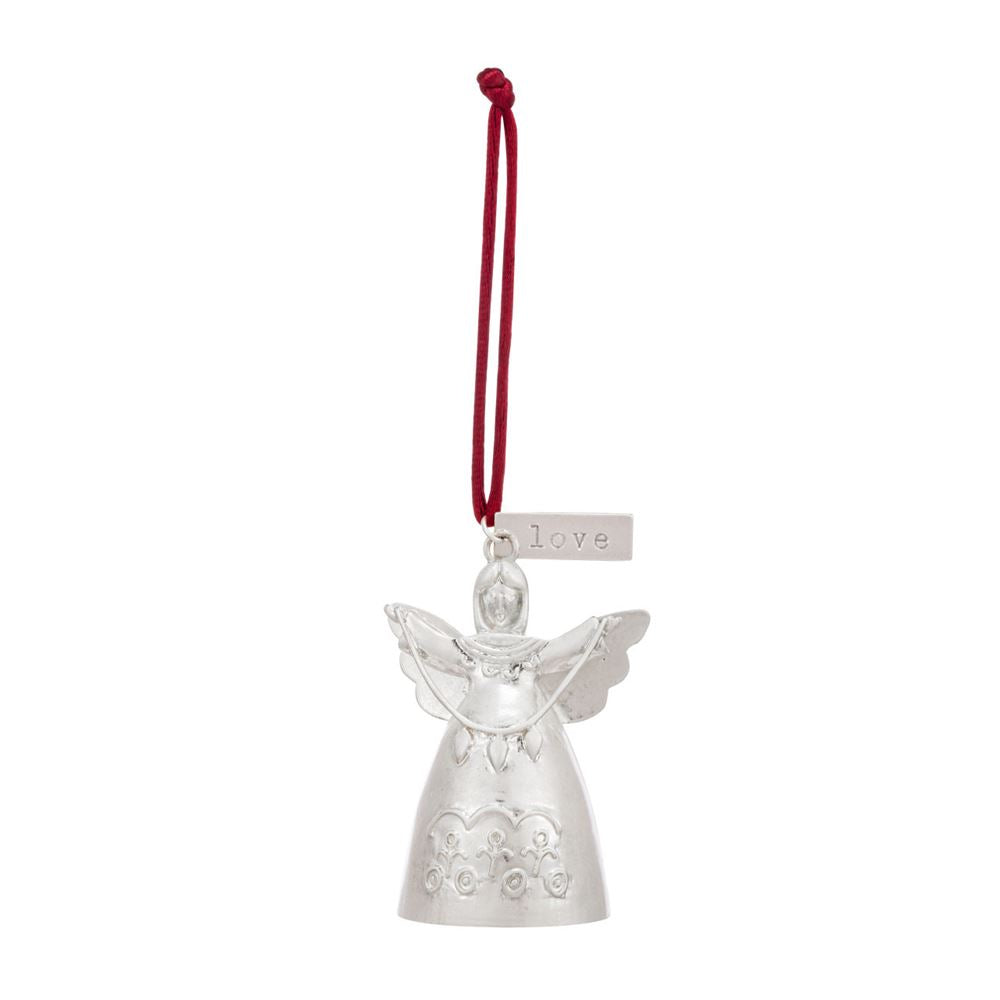 Mini Bell Angel Ornament - Love