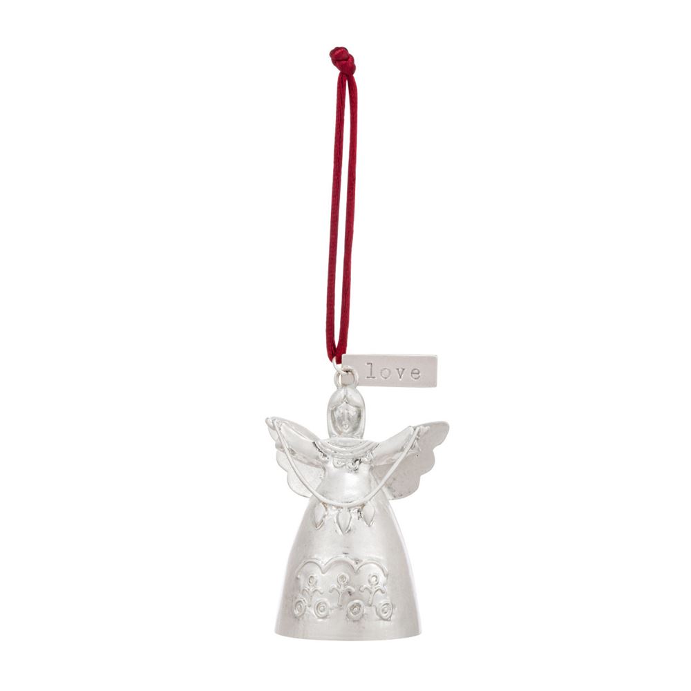 Mini Bell Angel Ornament - Love
