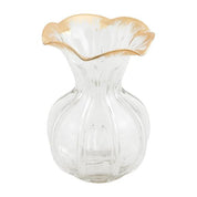 Gold Edge Ruffle Vase- Large