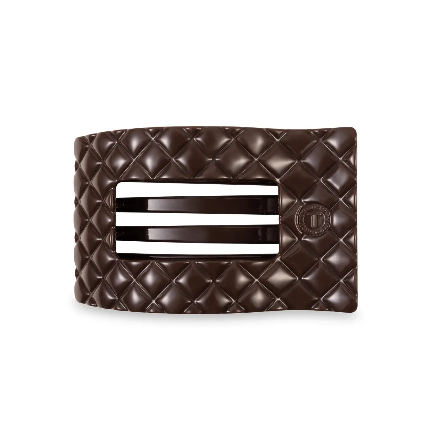 Teleties Flat Rectangle Quilted Hair Clip Medium