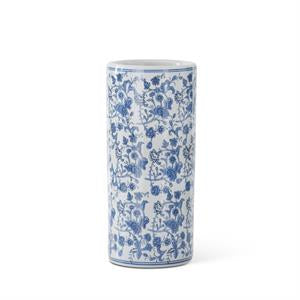 Blue & White Chinoiserie Cylinder Vases- Assorted Sizes