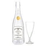Acrylic Champagne Bottle + Glasses - Thankful