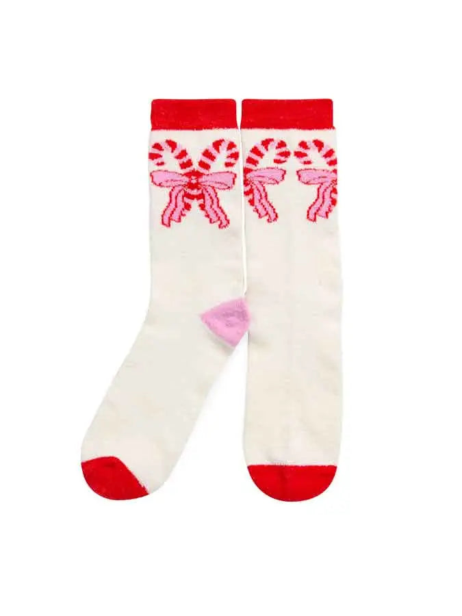 Socks / Candy Cane Bow