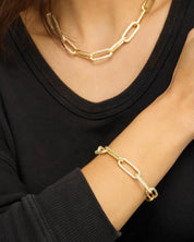Carrie Pave Chain Link Bracelet