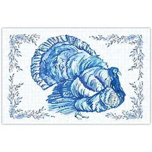 Die Cut Placemats-Blue Chinoiserie Turkey