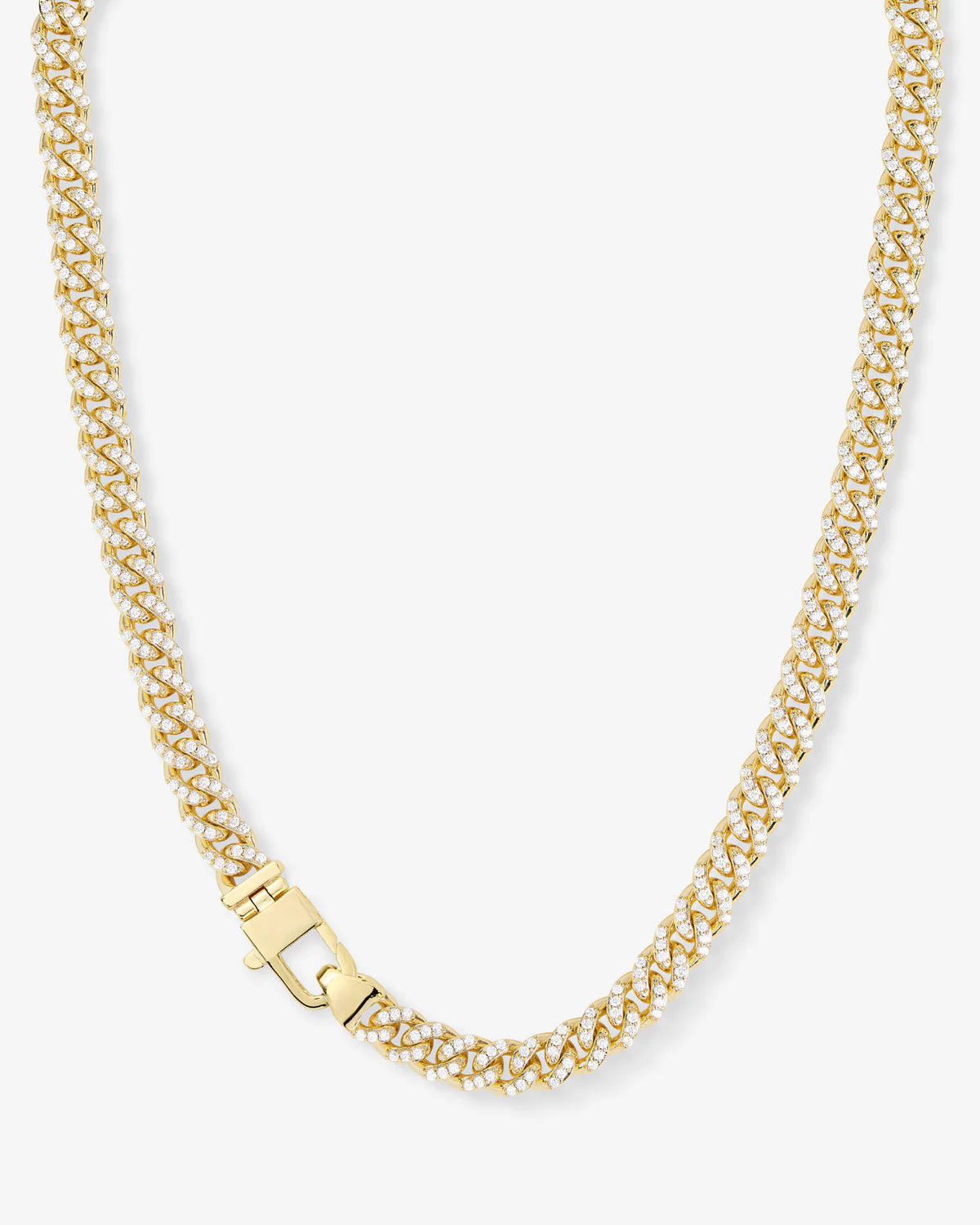 Pavé Julian Cuban Chain Necklace 6.8mm- 22"