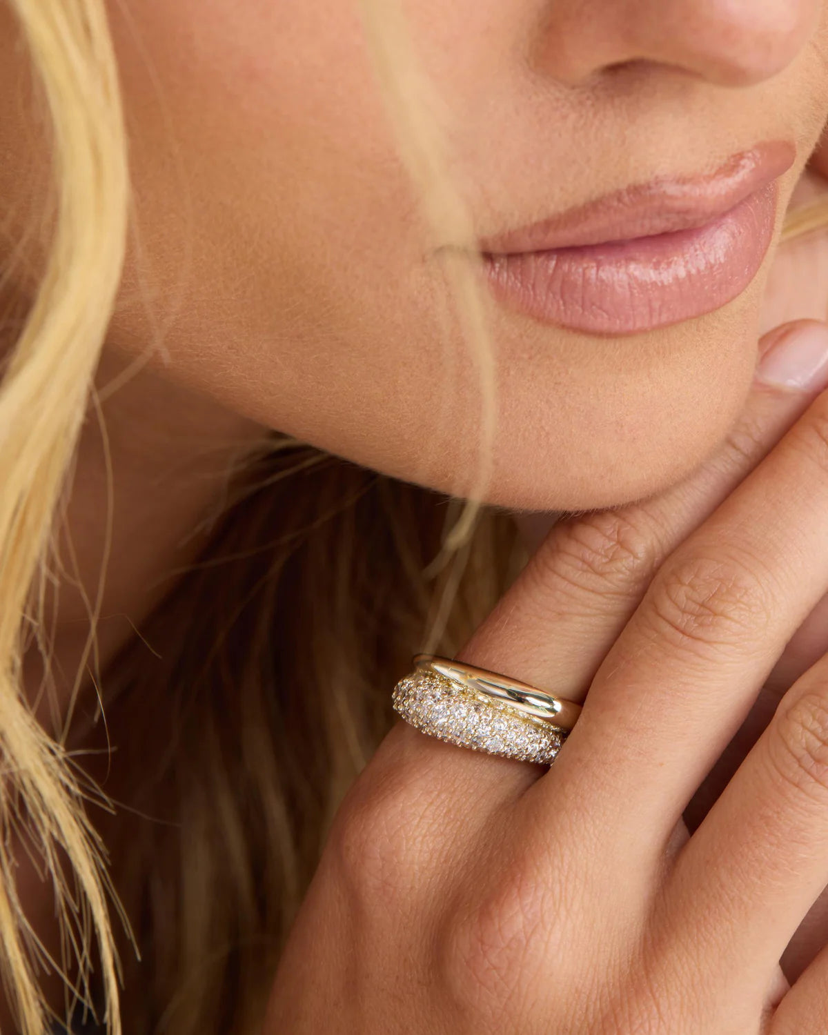 Norah Love a Pave' Double Ring