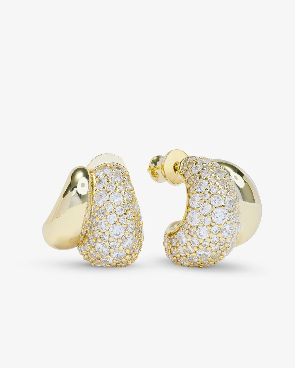 Norah Pave Double Hoop- Diamond