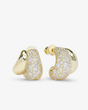 Norah Pave Double Hoop- Diamond