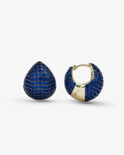 Norah Pave Earrings- Sapphire