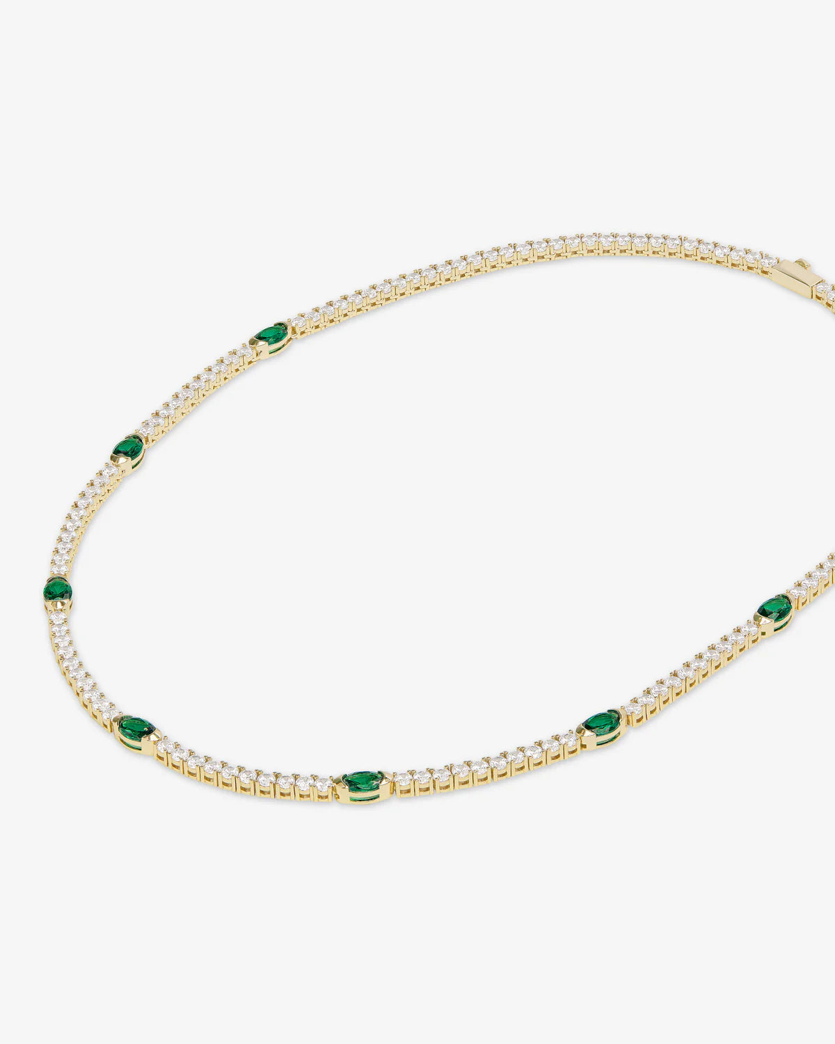 The Maven Tennis Necklace- 18"/ Emerald