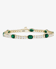 The Maven Tennis Bracelet- Emerald